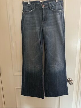 7 For All Mankind Women's Wide Leg Jeans in Faded Indigo
